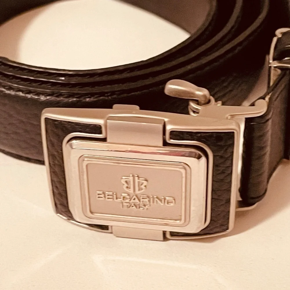 BELCARINO ITALY belt with unique watch buckle